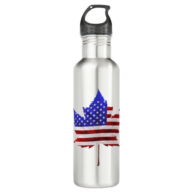 Canada USA Souvenir Bouteille en acier inoxydable (Devant)
