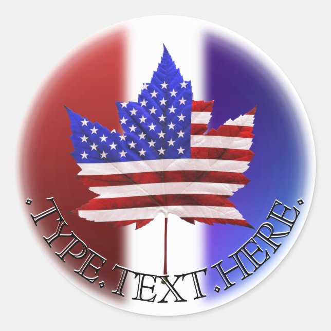 Canada USA Stickers Personalisiert Souvenirs (Vorderseite)