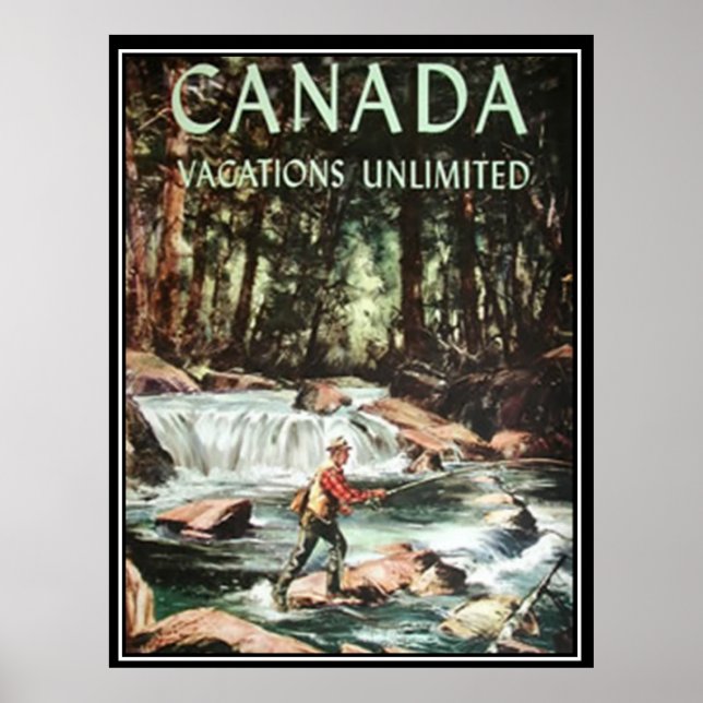 Canada Vacations Vintage Travel Poster (Vorne)