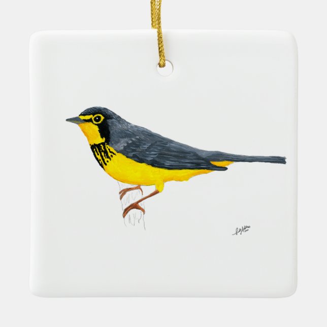 Canada Warbler Keramikornament (Vorderseite)