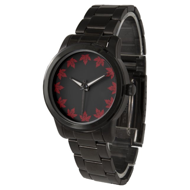 Canada Watch Cool Canada Souvenir Wrist Watches Armbanduhr (Schrägansicht)