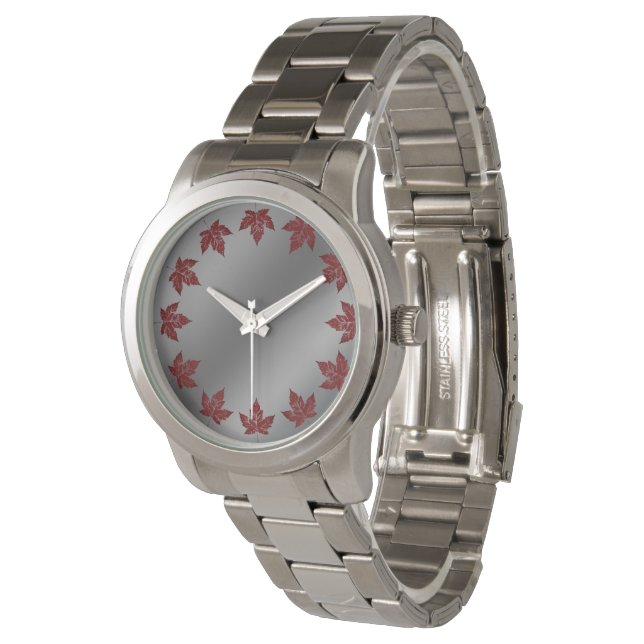 Canada Watch Cool Canada Souvenir Wrist Watches Armbanduhr (Schrägansicht)