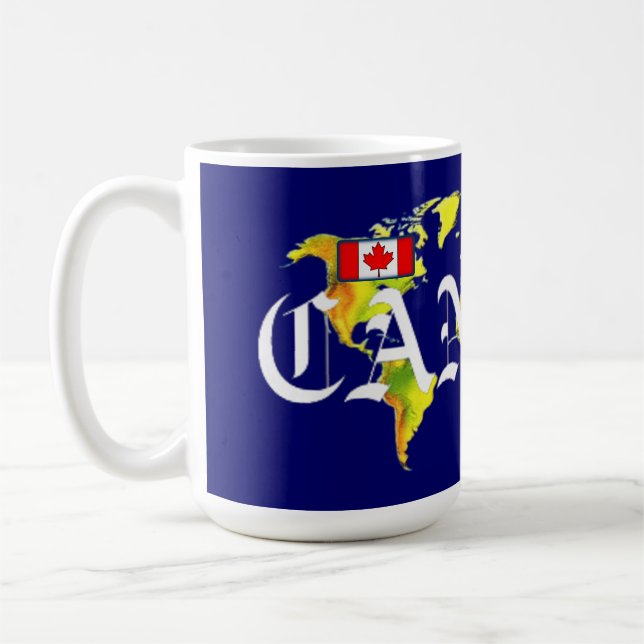CANADA WORLD MAP KAFFEETASSE (Links)