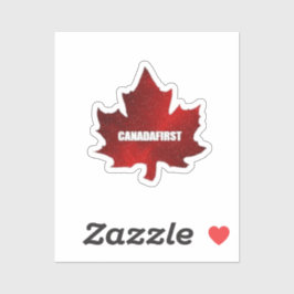 Canadafirst Red Maple Leaf Sticker (klein)