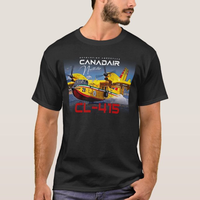 Canadair cl-415 Northstar Feuerbomber Aircraft T-Shirt (Vorderseite)
