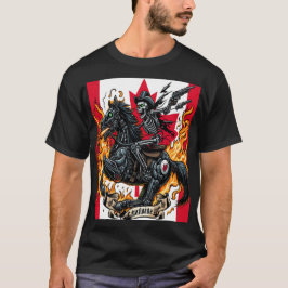 Canadian Apocalyptic Skeleton Knight T-Shirt