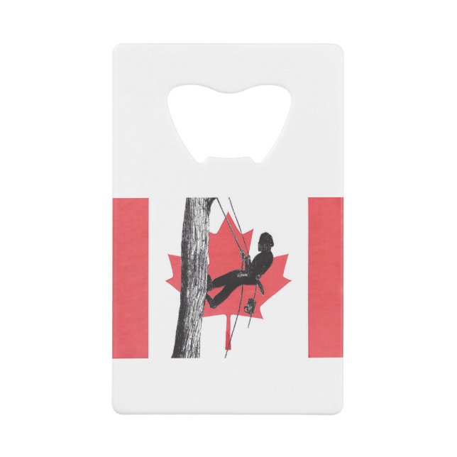 CANADIAN Arb Art Arborist Baumchirurg Chainsaw Geldbeutel Flaschenöffner (Vorderseite)