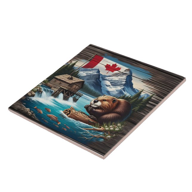 Canadian Beaver by Mountain Lake Fliese (Seite)