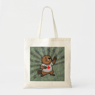 Canadian Beaver Elbows Up Canada Strong Patriotic Tragetasche
