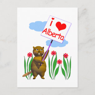Canadian Beaver Lieben Alberta Postkarte