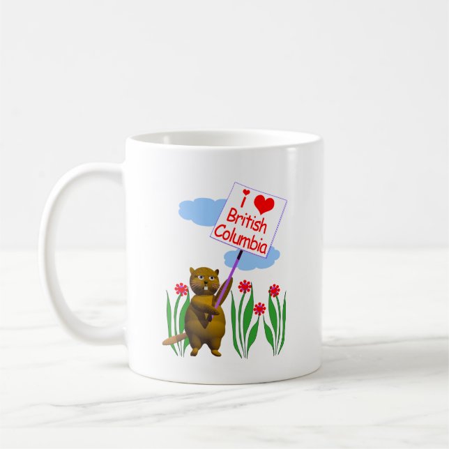 Canadian Beaver Lieben British Columbia Kaffeetasse (Links)