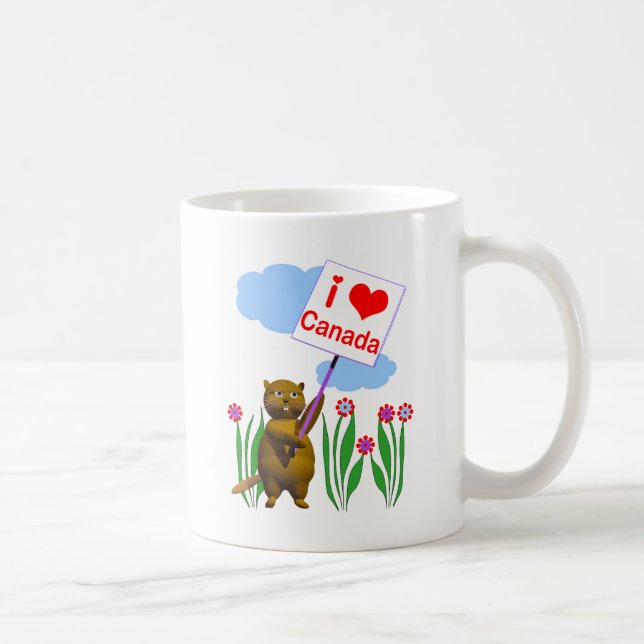 Canadian Beaver Lieben Kanada Kaffeetasse (Rechts)