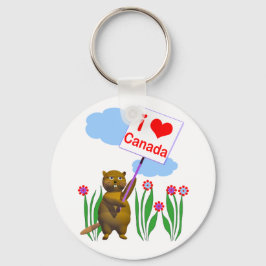 Canadian Beaver Lieben Kanada Schlüsselanhänger