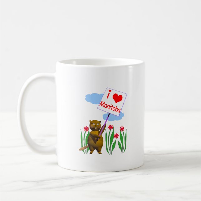 Canadian Beaver Lieben Manitoba Kaffeetasse (Links)