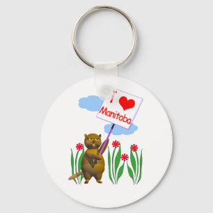 Canadian Beaver Lieben Manitoba Schlüsselanhänger