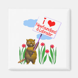 Canadian Beaver Lieben Neufundland, Labrador Magnet