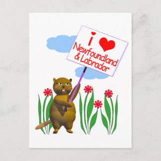 Canadian Beaver Lieben Neufundland, Labrador Postkarte
