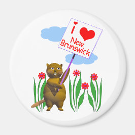 Canadian Beaver Lieben New Brunswick Magnet