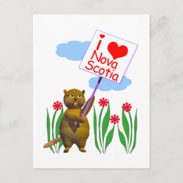 Canadian Beaver Lieben Nova Scotia Postkarte