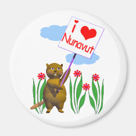 Canadian Beaver Lieben Nunavut Magnet