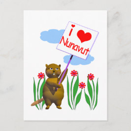 Canadian Beaver Lieben Nunavut Postkarte