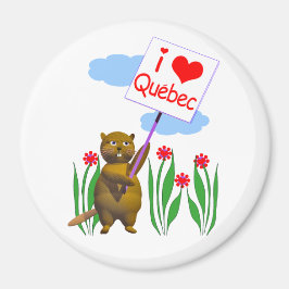 Canadian Beaver Lieben Quebec Magnet