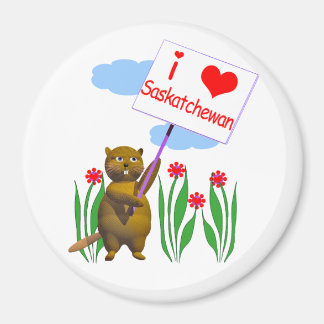 Canadian Beaver Lieben Saskatchewan Magnet