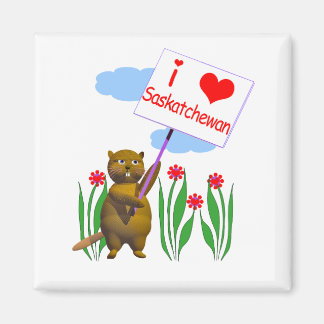 Canadian Beaver Lieben Saskatchewan Magnet