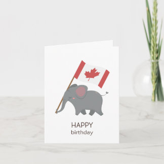 Canadian Birthday Card - Happy Birthday Karte