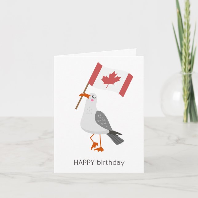 Canadian Birthday Card - Happy Birthday Karte (Vorderseite)
