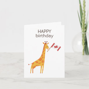 Canadian Birthday Card - Happy Birthday Karte