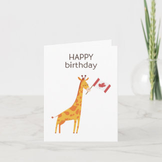 Canadian Birthday Card - Happy Birthday Karte