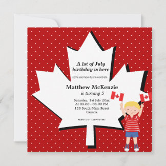 Canadian Birthday Einladung