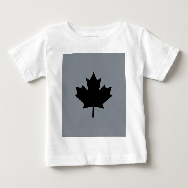 Canadian Black Maple Leaf Design Baby T-shirt (Vorderseite)