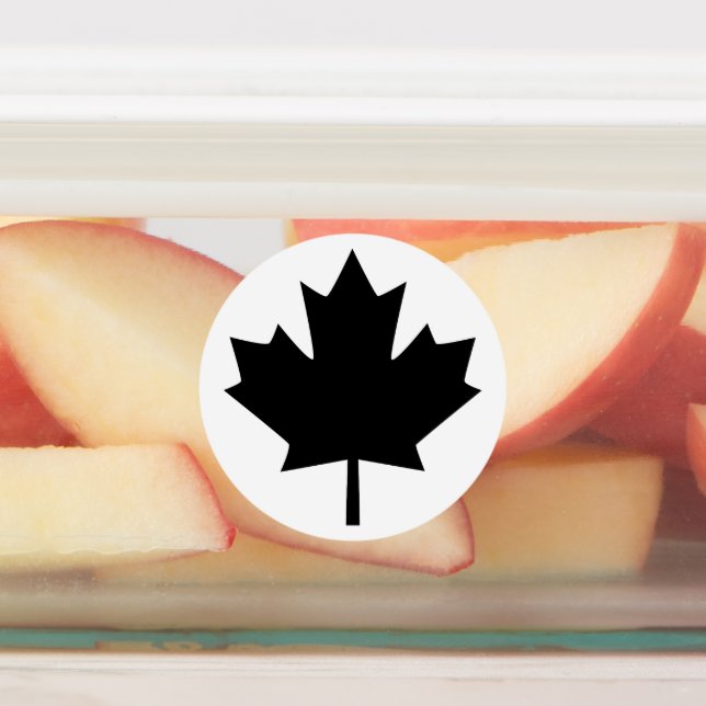 Canadian Black Maple Leaf Etiketten (Befestigt)