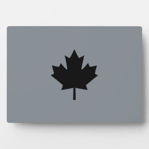 Canadian Black Maple Leaf Graphic Fotoplatte