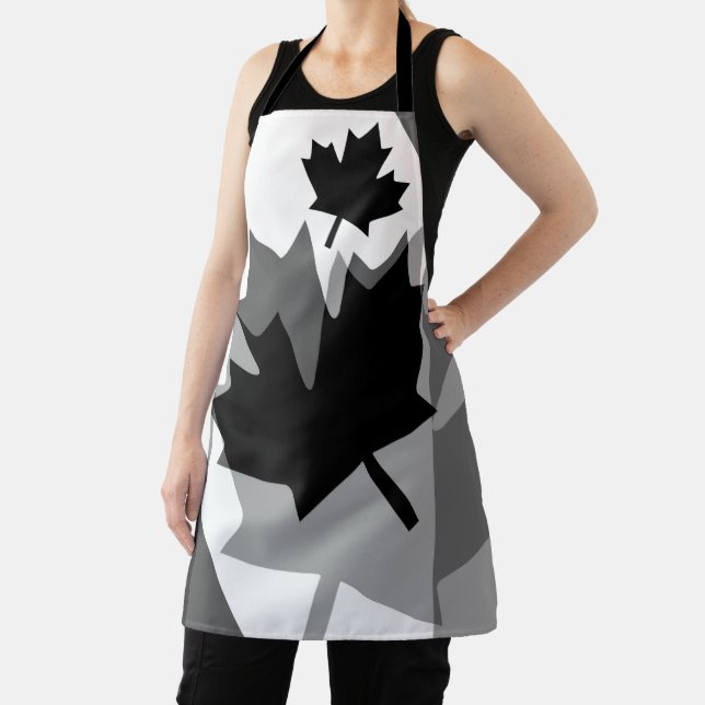 Canadian Black Maple Leaf Layered Style CANADA Schürze (InSitu)