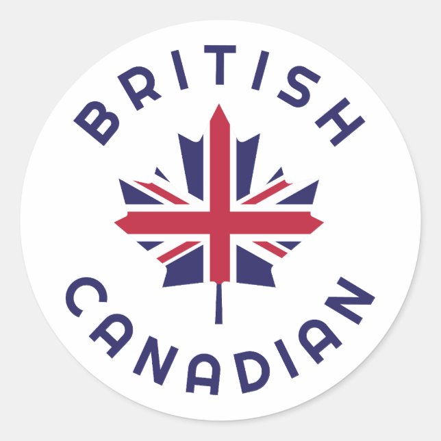 Canadian British Roots Runder Aufkleber (Vorderseite)