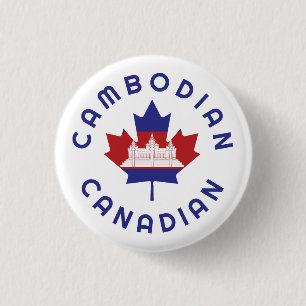 Canadian Cambodian Roots Button