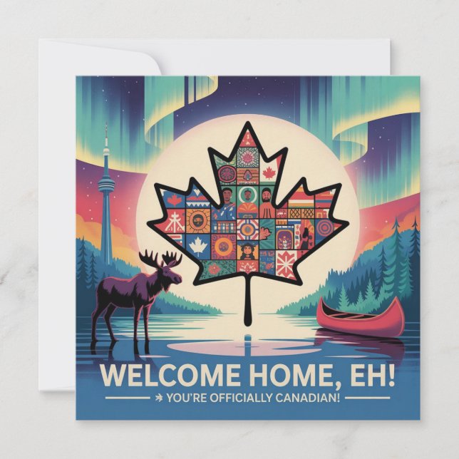 Canadian Citizenship Gratulations Card Feiertagskarte (Vorderseite)