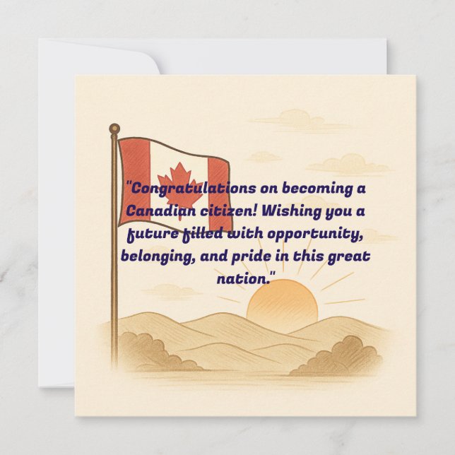 Canadian Citizenship Grußkarte Karte (Vorderseite)