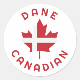 Canadian Dane Roots Runder Aufkleber