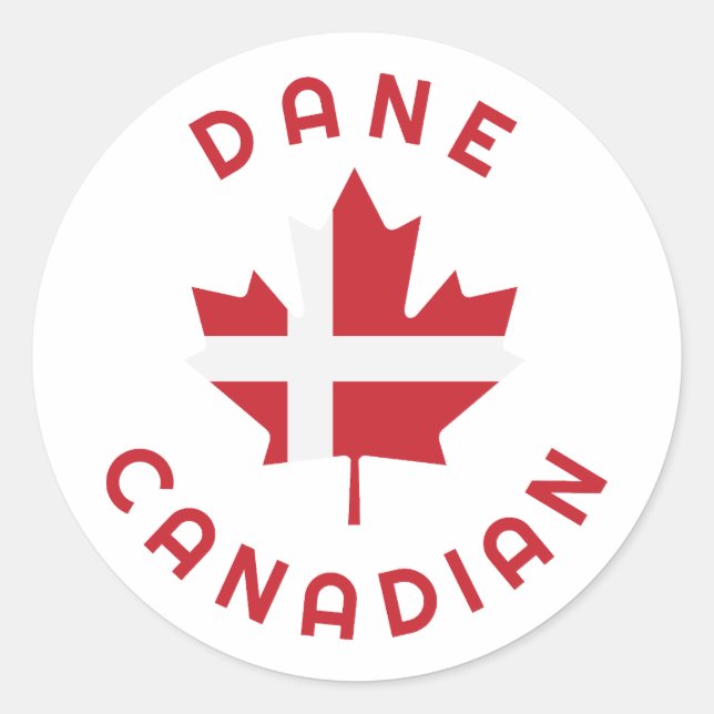 Canadian Dane Roots Runder Aufkleber (Vorderseite)
