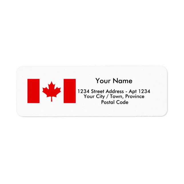 CANADIAN FLAG Address Labels (Vorne)