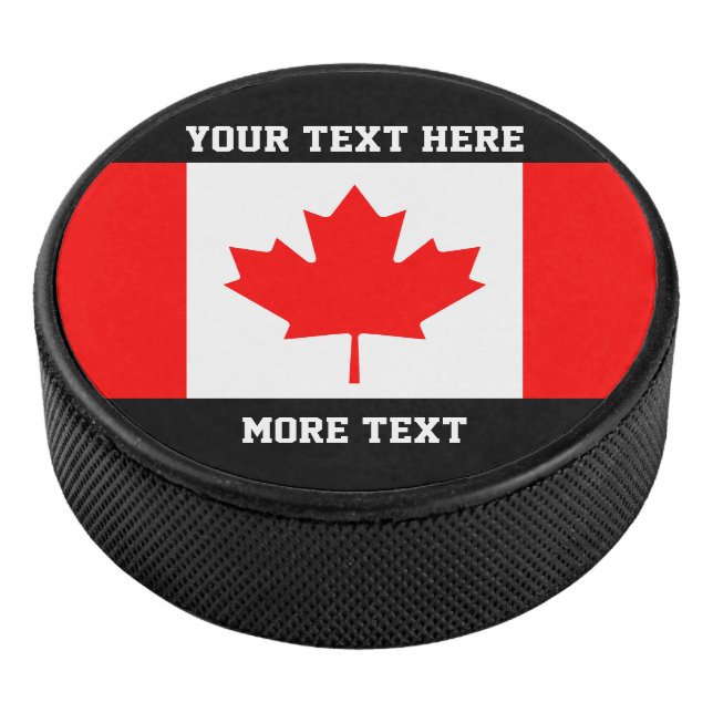 Canadian Flag Custom Hockey Puck Sport Geschenk Id (3/4)