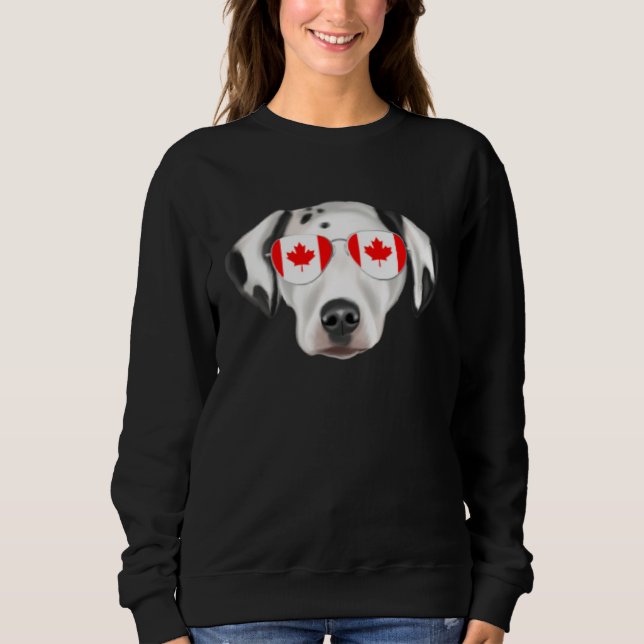 Canadian Flag Dalmatian Dog Canada Pocket Sweatshirt (Vorderseite)