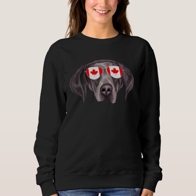 Canadian Flag German Shorthaired Pointer Dog Canad Sweatshirt (Vorderseite)