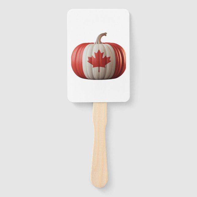 Canadian Flag Pumpkin Maple Leaf Thanksgiving Over Fächer (Vorderseite)