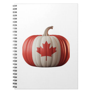 Canadian Flag Pumpkin Maple Leaf Thanksgiving Over Notizblock