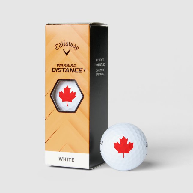 Canadian Flag Red Maple Leaf Golf Balls Golfball (Verpackungen)
